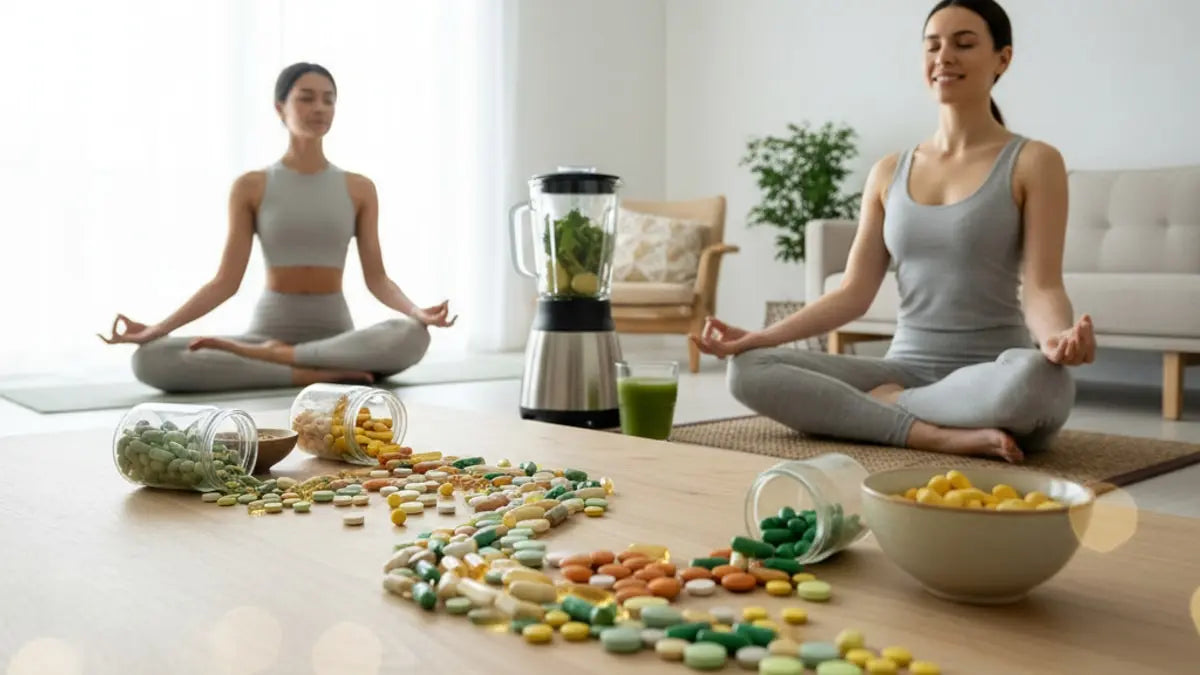 Blog Post: are vitamins and supplements the same thing - Professional illustration