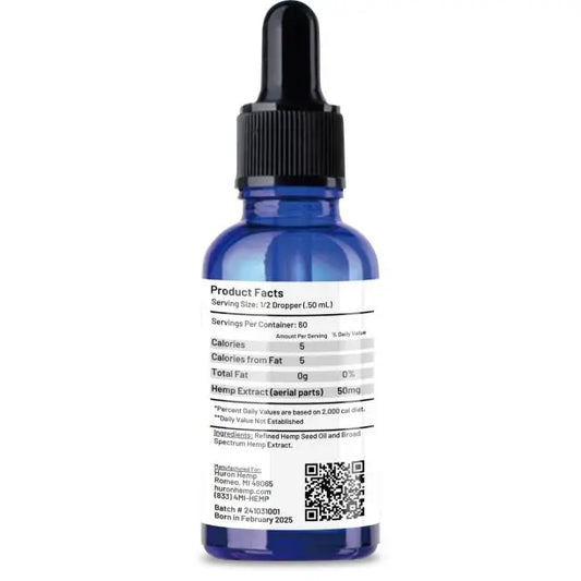 Huron Hemp™ Broad Spectrum Extra Strength 3000mg CBD Oil - Natural My Store