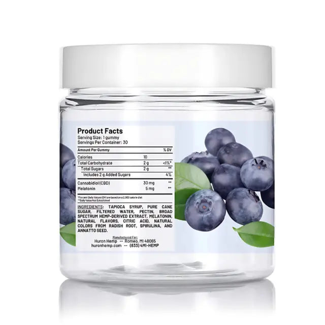 Huron Hemp™ Signature Collection - Zen & Zzz’s - 30mg Broad Spectrum CBD + 5mg Melatonin Gummies My Store