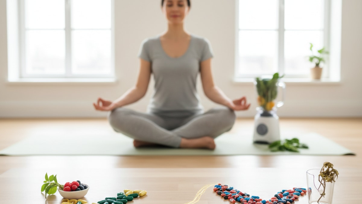 Blog Post: what vitamins and supplements should not be taken together - Professional illustration