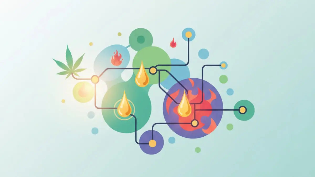 Blog Post: cbd for inflammation - Professional illustration
