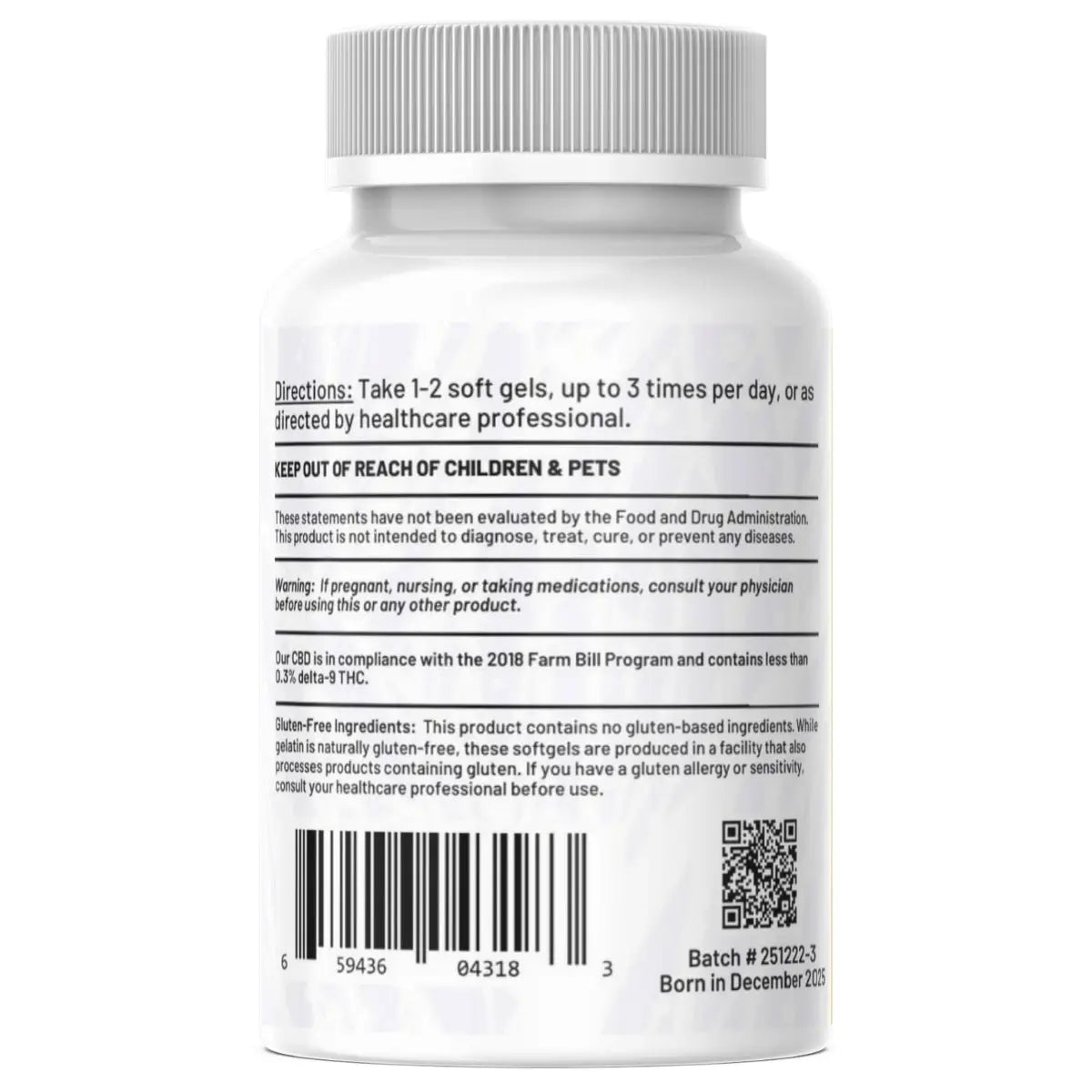 Huron Hemp Regular Strength Anytime Softgels - 25mg FSO 60ct