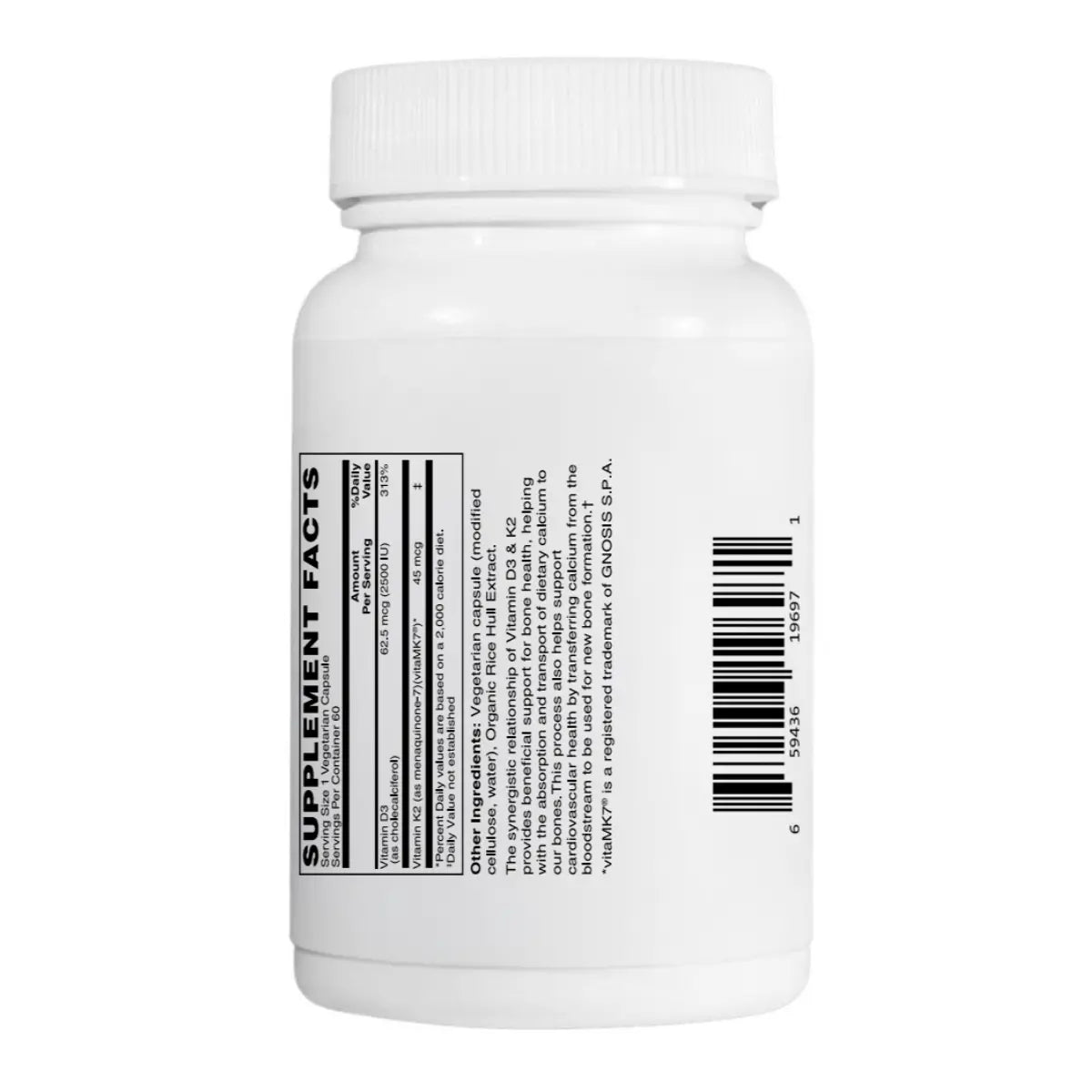 Mother Earth Supplements – Vitamin D3+K2 62.5mcg/45mcg 60ct Mother Earth Natural Health