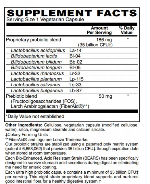 Mother Earth Supplements 35 Billion Probiotic - Capsules My Store