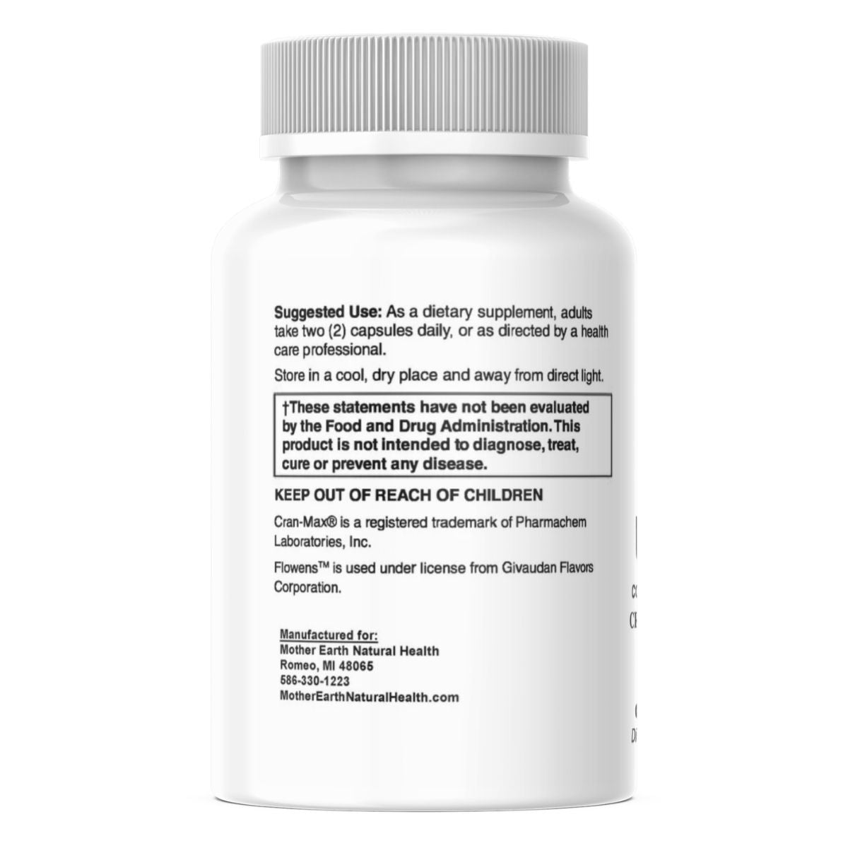 Mother Earth Supplements Advanced Urinary Care 60ct