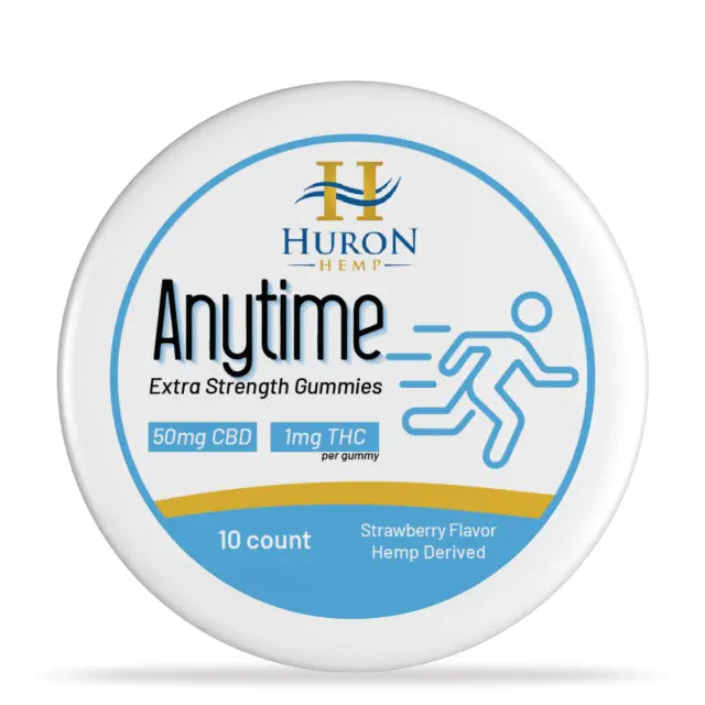 Huron Hemp - CBD Gummies - Anytime - 50mg Full Spectrum CBD - 10 Count My Store