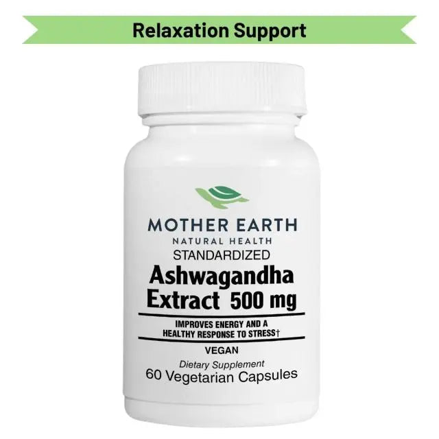 Mother Earth Supplements Ashwagandha Extract 500mg - Capsules My Store