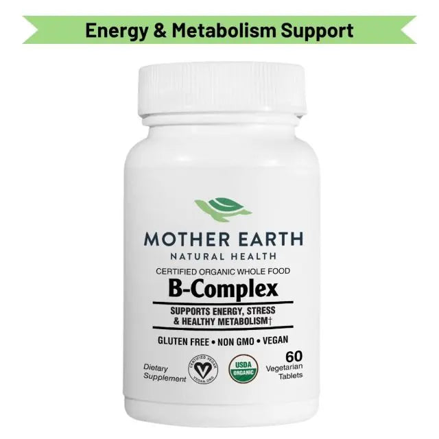 Mother Earth Supplements Organic Whole Food B-Complex - Tablets My Store