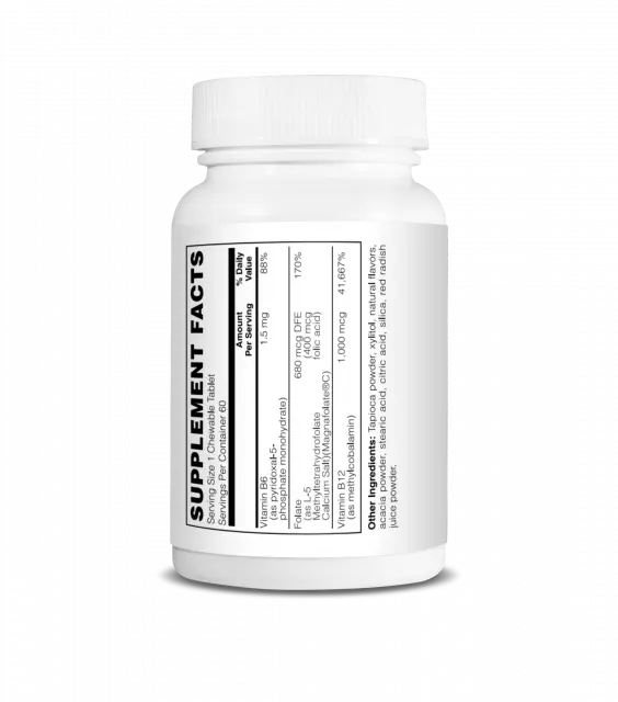 Mother Earth Supplements Coenzymated B-12, Folate & B-6 - Chewable Tablets My Store