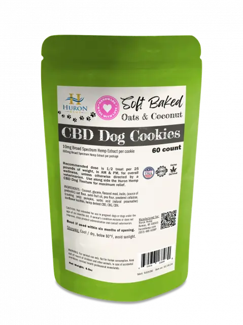 Huron Hemp™ Broad Spectrum CBD Dog Cookies - Pumpkin 10mg My Store