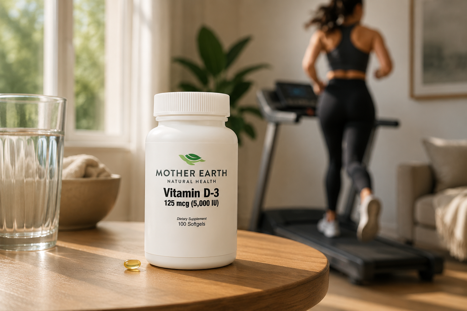 Mother Earth Supplements Vitamin D3 125mcg, 5000iu - Softgels