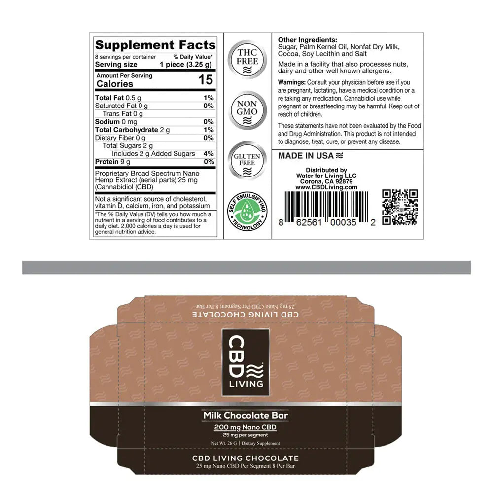 CBD Living Chocolate - Milk