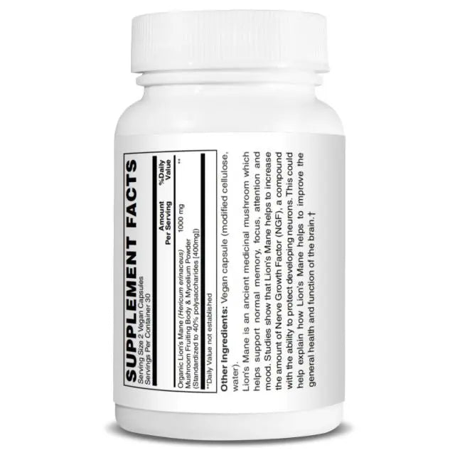 CruCare Functional Mushrooms - Organic Lion's Mane Capsules My Store