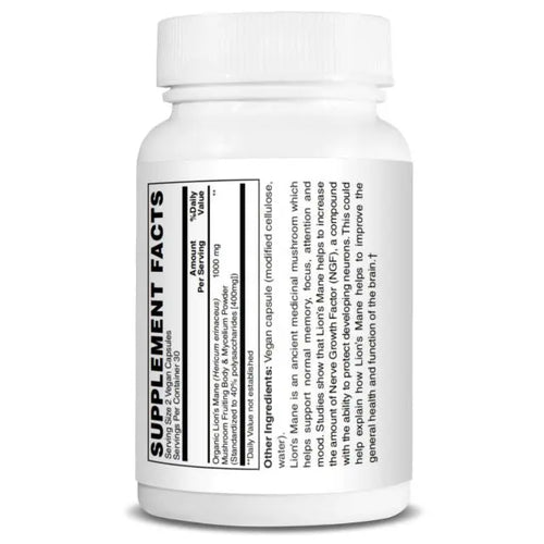 CruCare Functional Mushrooms - Organic Lion's Mane Capsules My Store
