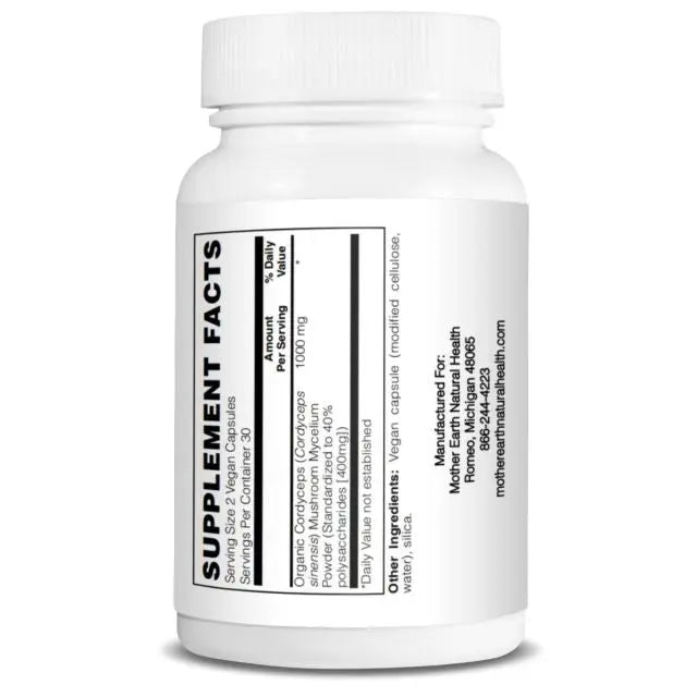CruCare Functional Mushrooms - Organic Cordyceps Capsules My Store