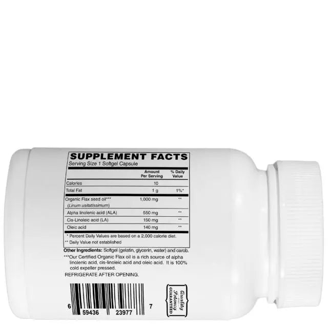 Mother Earth Supplements Flax Oil 1000mg - Softgels My Store