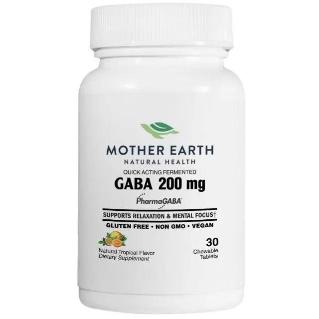Mother Earth Supplements Gaba 200mg - Chewable Tablets My Store