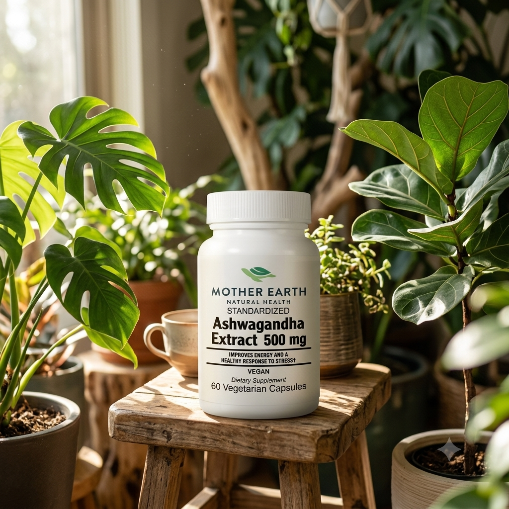 Mother Earth Supplements Ashwagandha Extract 500mg - Capsules