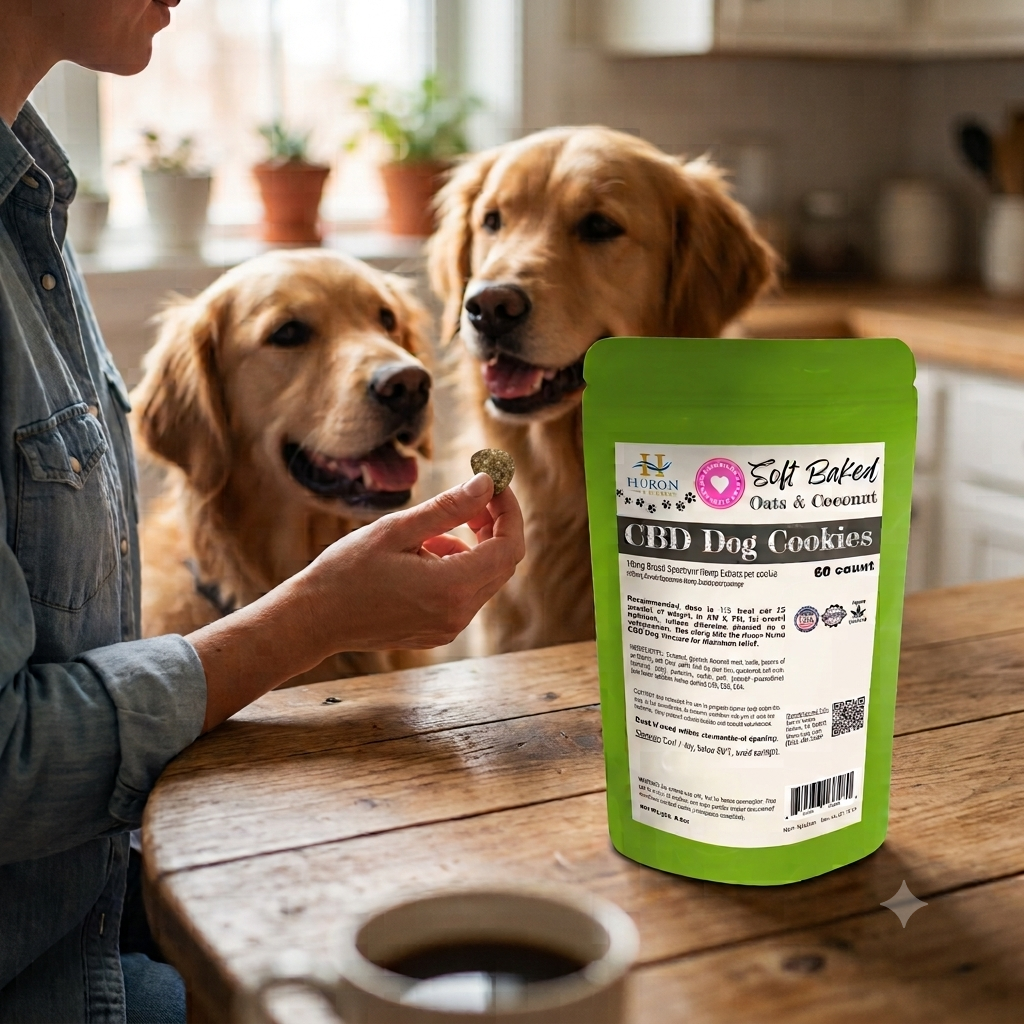 Huron Hemp™ Broad Spectrum CBD Dog Cookies - Pumpkin 10mg 60ct