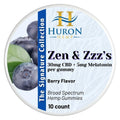 Huron Hemp Zen & Zzz’s Broad Spectrum CBD + Melatonin Gummies – 10 Count