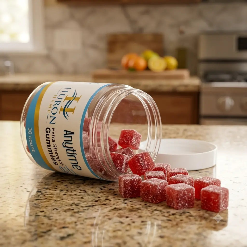Huron Hemp™ Time Collection - Anytime 50mg Full Spectrum CBD Gummies - Mother Earth Natural Health