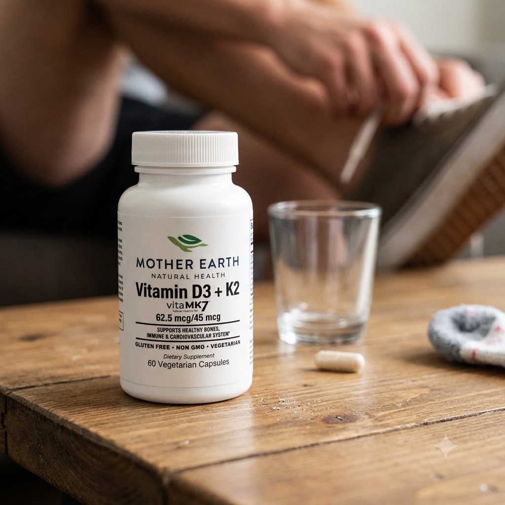 Mother Earth Supplements – Vitamin D3+K2 62.5mcg/45mcg 60ct