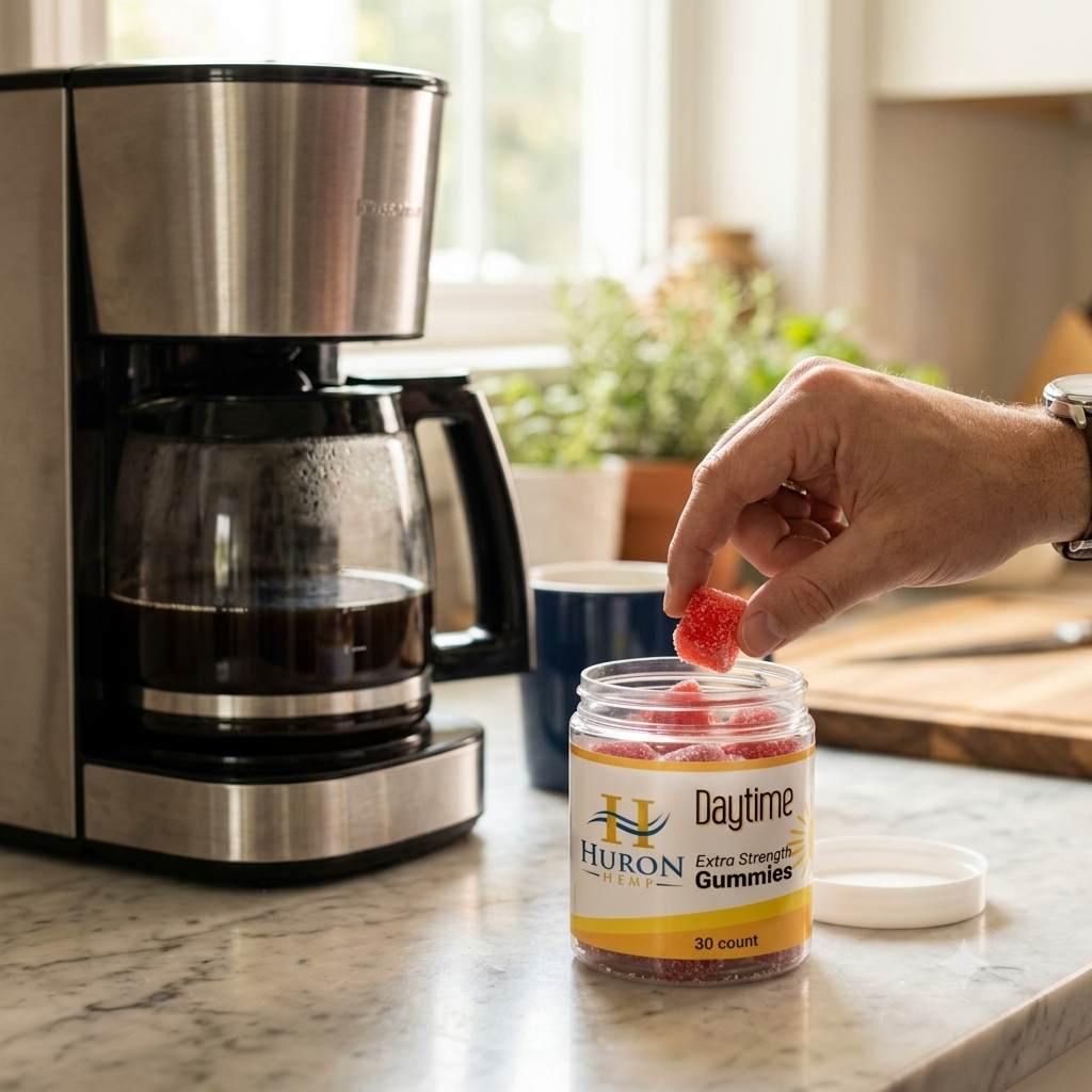 Huron Hemp™ Time Collection - Daytime 25mg CBD : 25mg CBG Full Spectrum Gummies