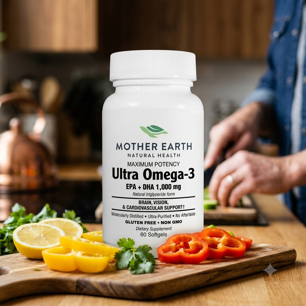 Mother Earth Supplements Ultra Omega Fish Oil - EPA + DHA  - Softgels