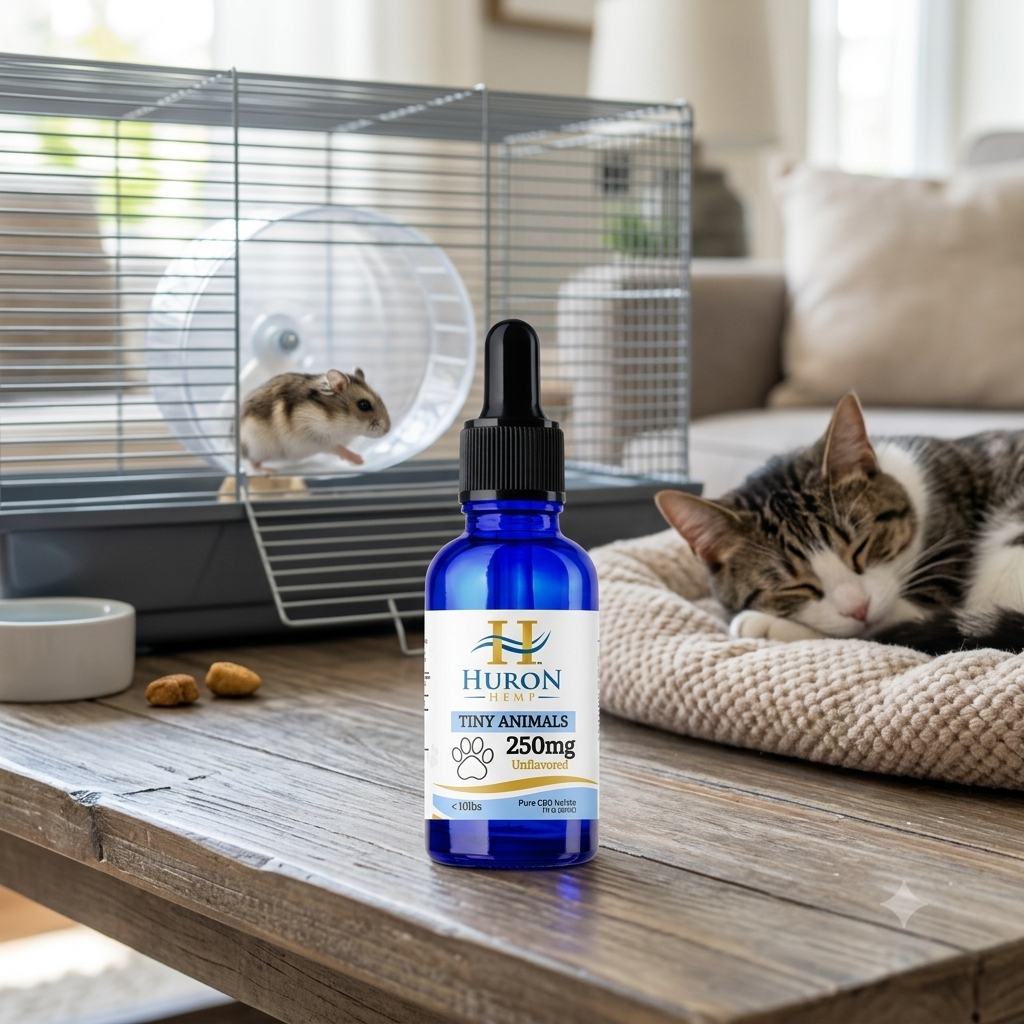 Huron Hemp™ Pure CBD Oil for Tiny Animals - 250mg Strength