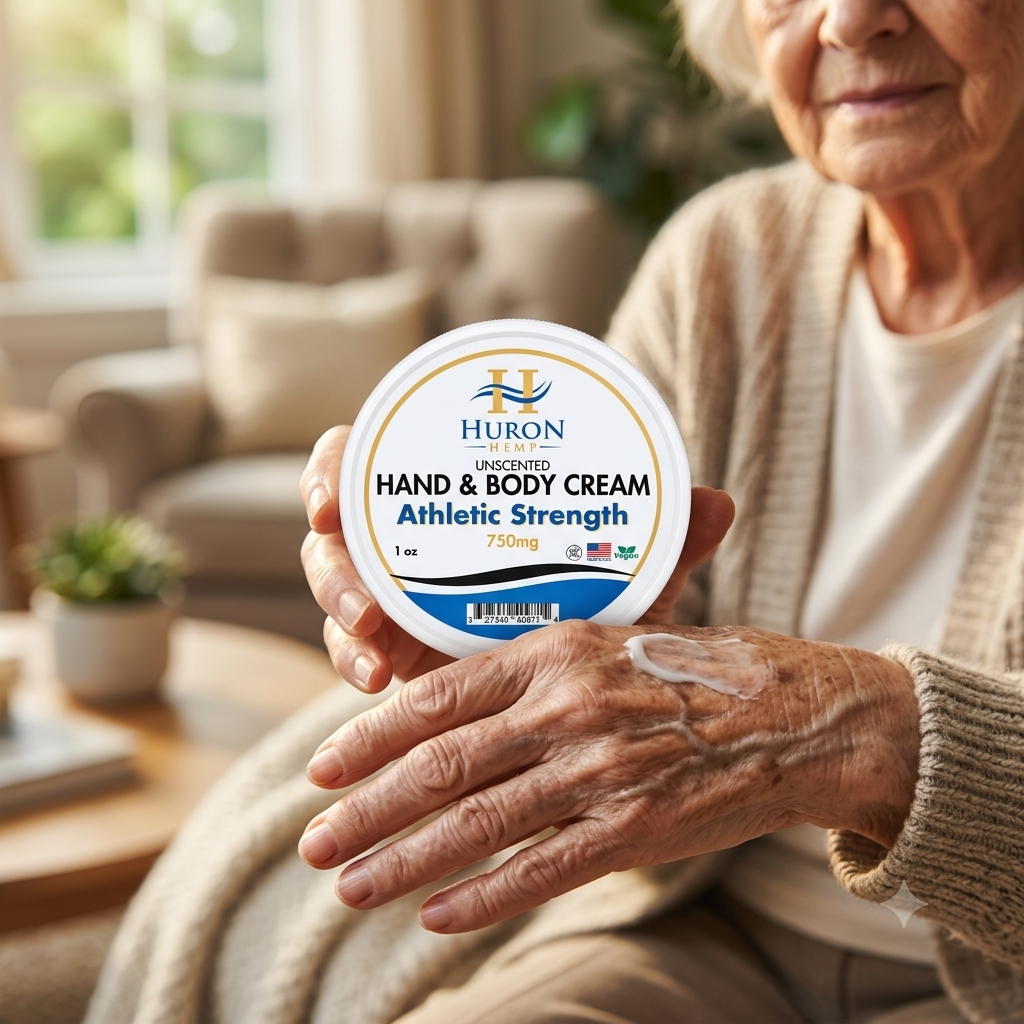 Huron Hemp™ Hand & Body Unscented CBD Cream - Athletic Strength - 1oz