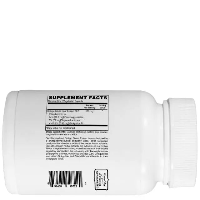 Mother Earth Supplements Ginkgo Biloba Extract 120mg - Capsules My Store