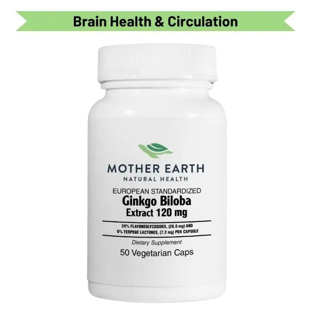 Mother Earth Supplements Ginkgo Biloba Extract 120mg - Capsules My Store