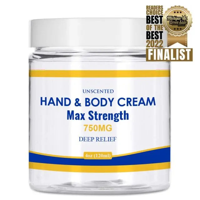 Huron Hemp™ Hand & Body Unscented CBD Cream - Max Strength - 4oz My Store
