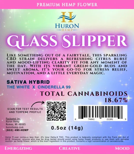Huron Hemp™ Sativa CBD Flower - Glass Slipper My Store