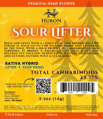 Huron Hemp™ Sativa CBD Flower - Sour Lifter My Store