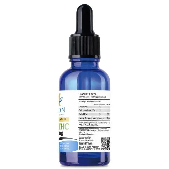 Huron Hemp™ Traditional Full Spectrum CBD Oil - 2500mg Strength - Peppermint My Store