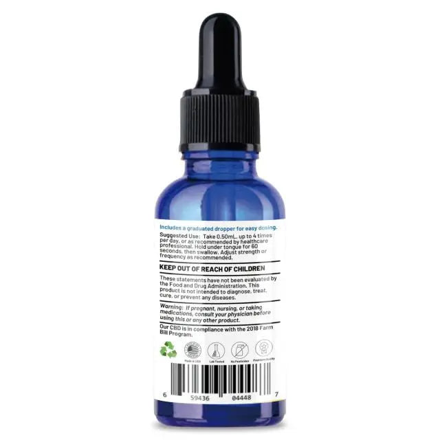 Huron Hemp™ Broad Spectrum Regular Strength 1000mg CBD Oil - Natural My Store