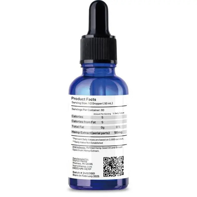 Huron Hemp™ Broad Spectrum Extra Strength 3000mg CBD Oil - Natural My Store