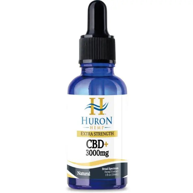 Huron Hemp™ Broad Spectrum Extra Strength 3000mg CBD Oil - Natural My Store