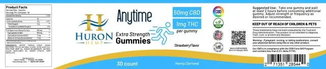 Huron Hemp™ Time Collection - Anytime 50mg Full Spectrum CBD Gummies My Store