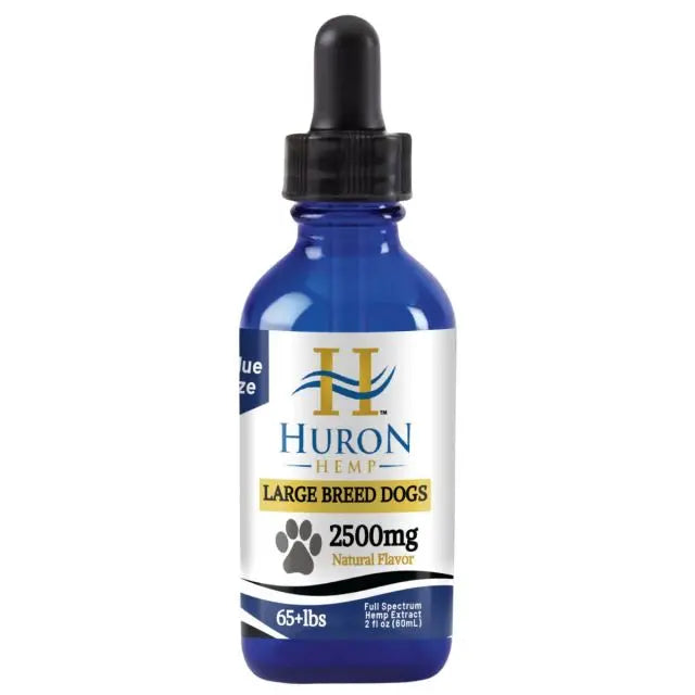 Huron Hemp™ Full Spectrum CBD Oil Tincture for Dogs - Large Breeds 65+ lbs. Value Size My Store