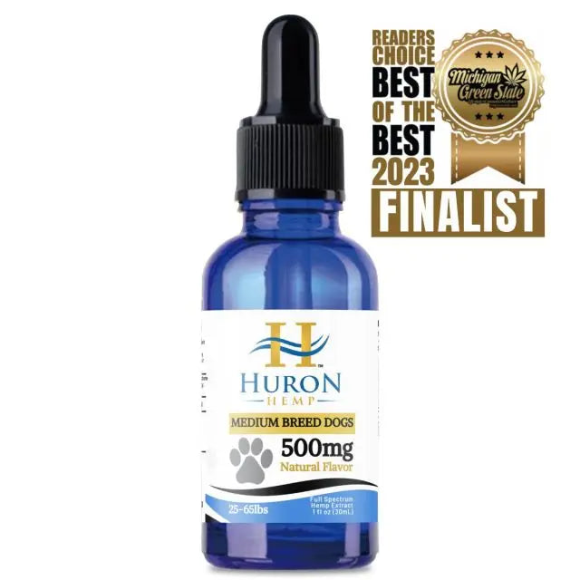 Huron Hemp™ Full Spectrum CBD Oil Tincture for Dogs - Medium Breeds 25-65 lbs. My Store