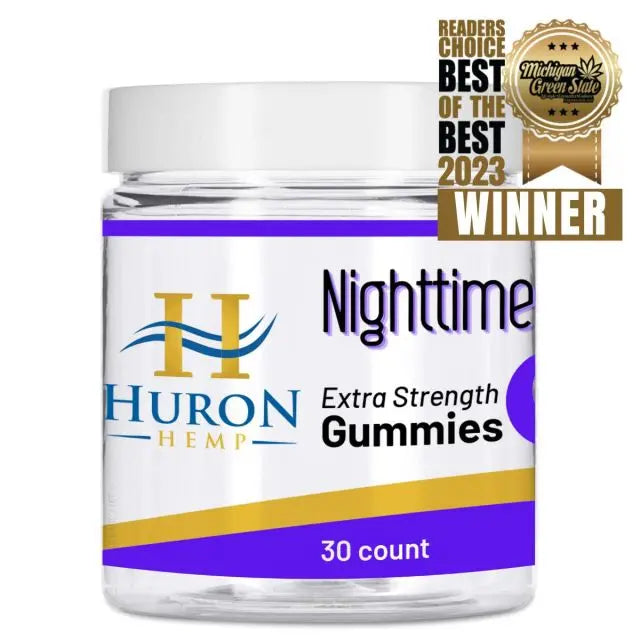 Huron Hemp™ Time Collection - Nighttime 20mg CBD : 20mg CBN Full Spectrum Gummies My Store