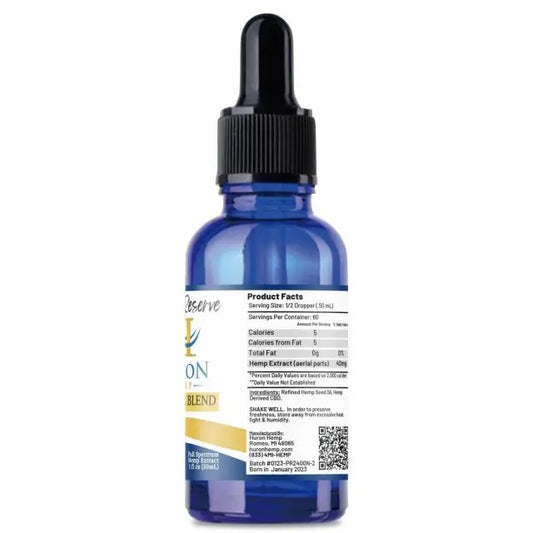 Huron Hemp™ Private Reserve - Full Spectrum CBD Oil 2400mg Strength - Natural Flavor My Store