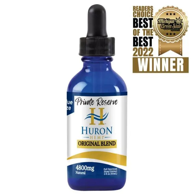 Huron Hemp™ Private Reserve - Full Spectrum CBD Oil - 4800mg Strength - Natural Flavor - Value Size My Store