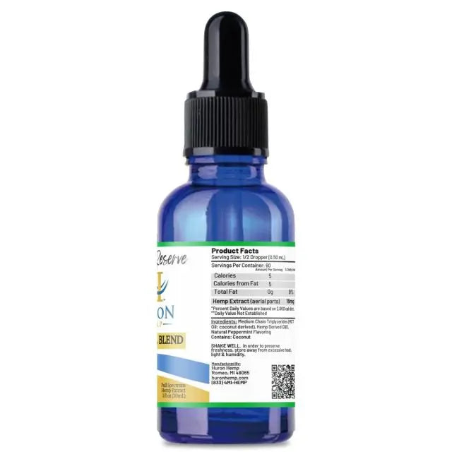 Huron Hemp™ Private Reserve - Full Spectrum CBD Oil - 750mg Strength - Peppermint Mother Earth Natural Health