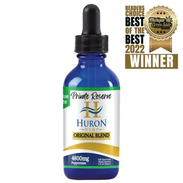 Huron Hemp™ Private Reserve - Full Spectrum CBD Oil - 4800mg Strength - Peppermint - Value Size Mother Earth Natural Health