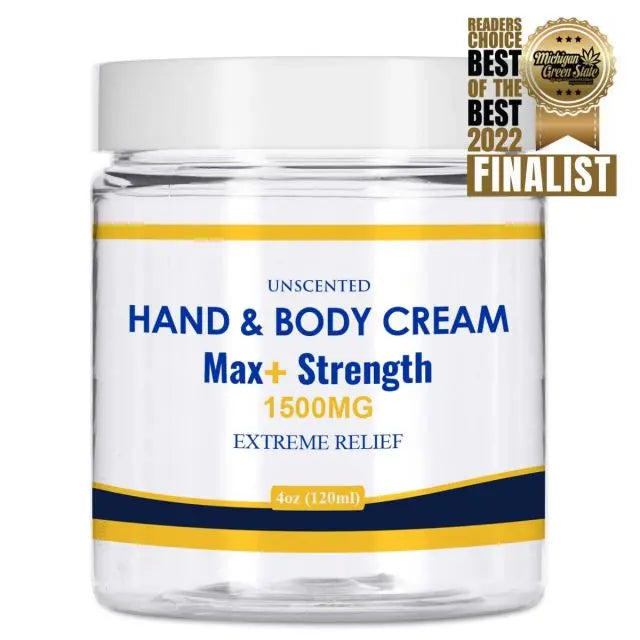 Huron Hemp™ Hand & Body Unscented CBD Cream - Max+ Strength - 4oz My Store