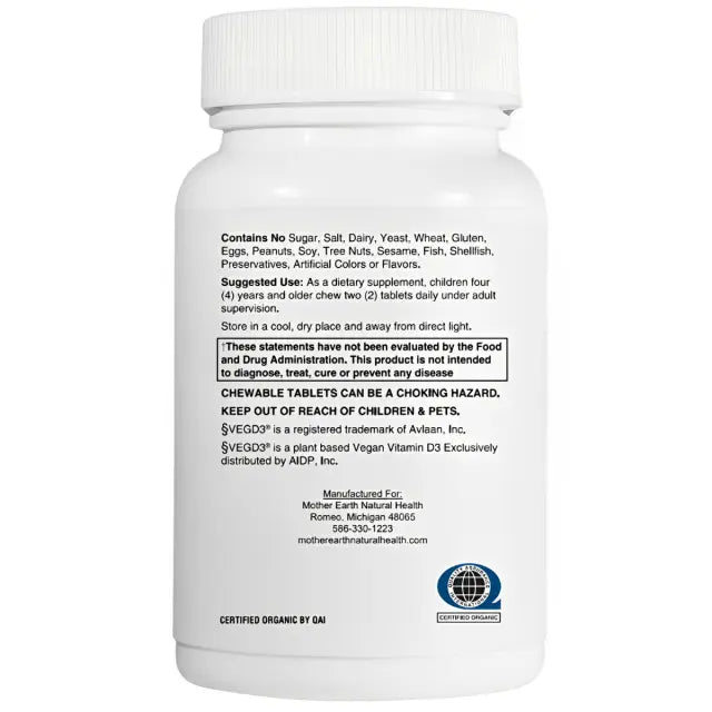 Mother Earth KIDS Organic Kids Immune & Allergy Support - Chewable Grape Tablets My Store