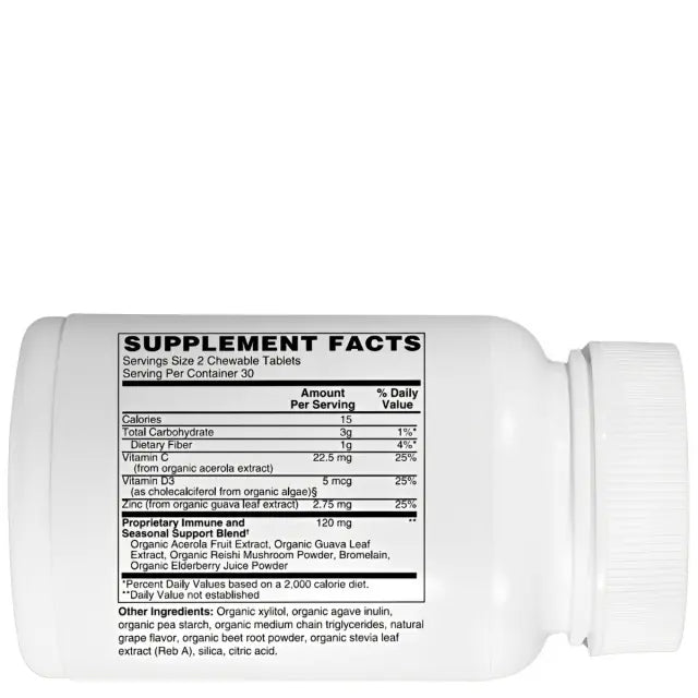 Mother Earth KIDS Organic Kids Immune & Allergy Support - Chewable Grape Tablets My Store